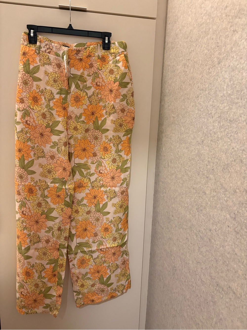 J. Crew Drapey Cupro-Blend Trousers in Zinnia Floral Print. Size 16. New.